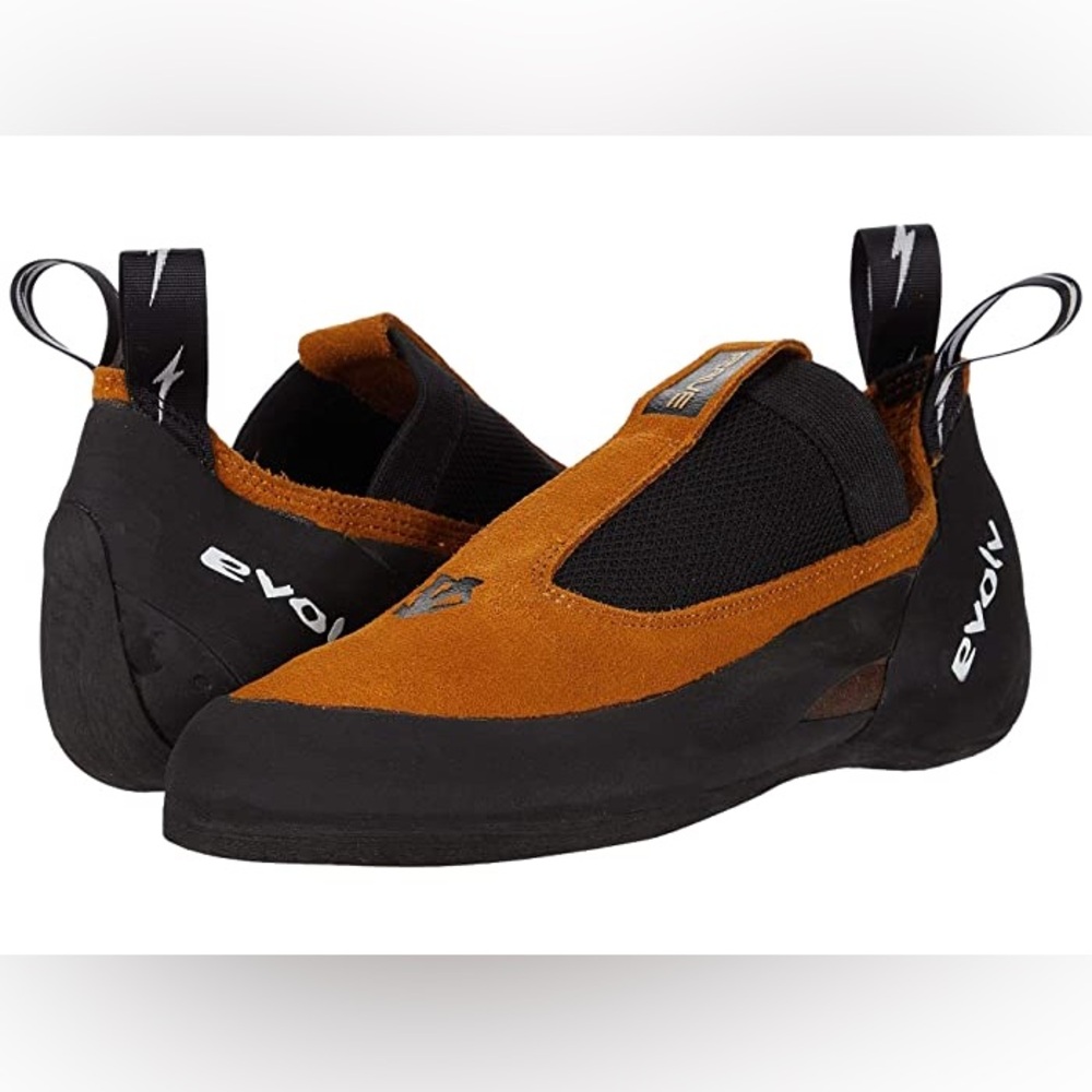 Evolv Rave Slip-On Climbing Shoes – Men’s 39.5 – Golden Yam